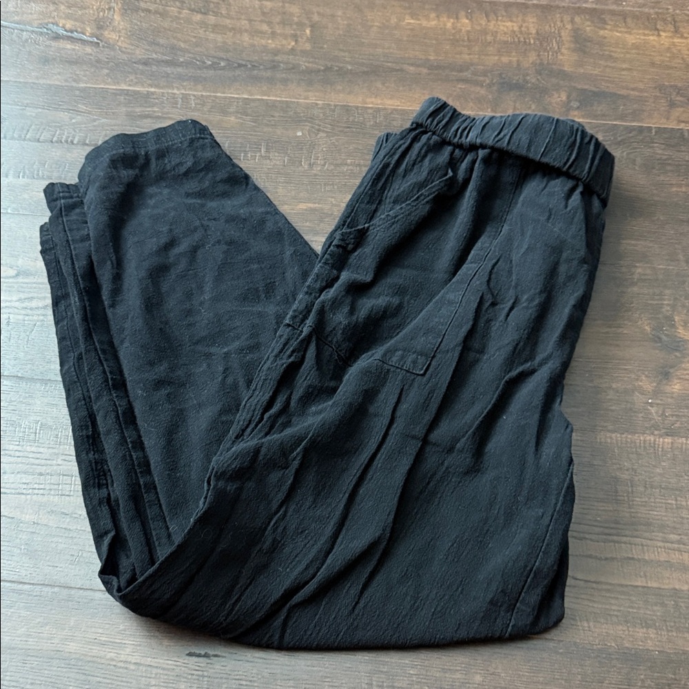 Men's Black Casual Pants #c7